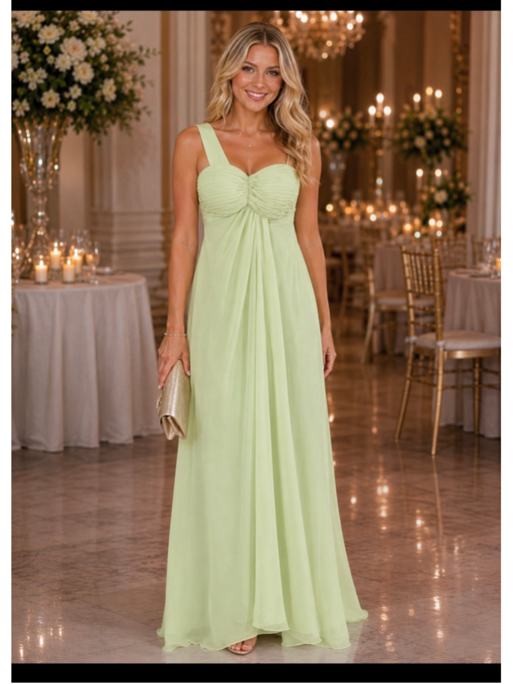Women's XSCAPE Light Green One Shoulder Gown Size 2
